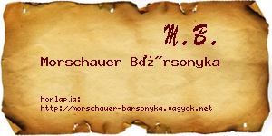 Morschauer Bársonyka névjegykártya